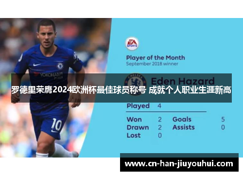 罗德里荣膺2024欧洲杯最佳球员称号 成就个人职业生涯新高